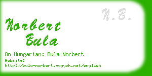 norbert bula business card